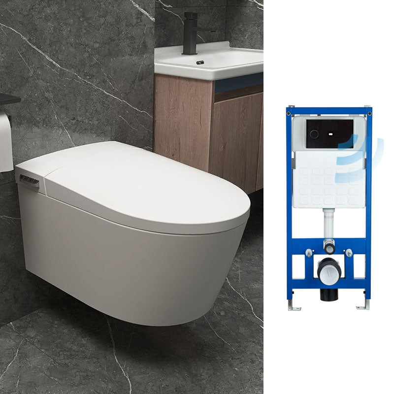 Contemporary Elongated Wall Hung Toilet Set with Temperature Control