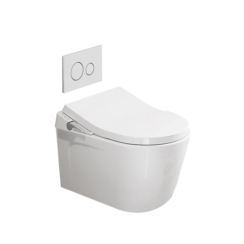 Electronic Elongated Toilet Vitreous China Wall Mounted Bidet Soft Closing Seat