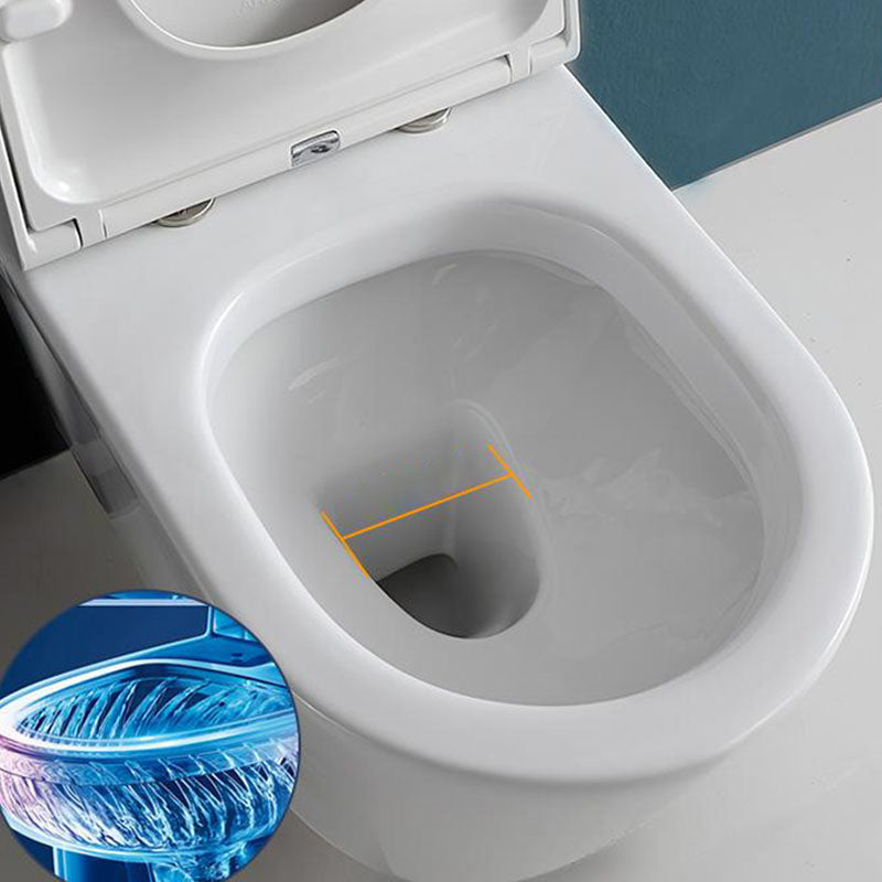 Electronic Elongated Toilet Vitreous China Wall Mounted Bidet Soft Closing Seat