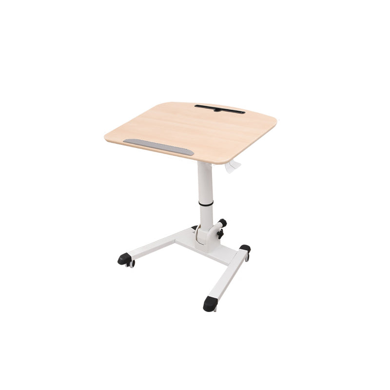 Rectangular Shaped Collapsible Laptop Table Wood Writing Desk in Natural/White/Brown