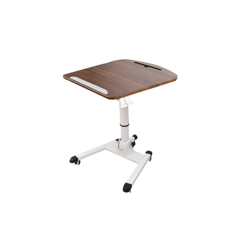 Rectangular Shaped Collapsible Laptop Table Wood Writing Desk in Natural/White/Brown