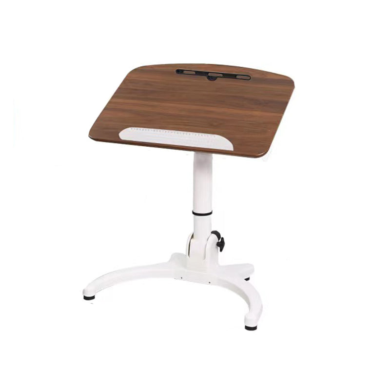 Rectangular Shaped Collapsible Laptop Table Wood Writing Desk in Natural/White/Brown