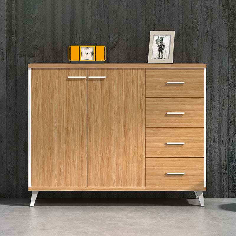 Scandinavian Style Lateral File Cabinet Wood Filing Cabinet for Home Office