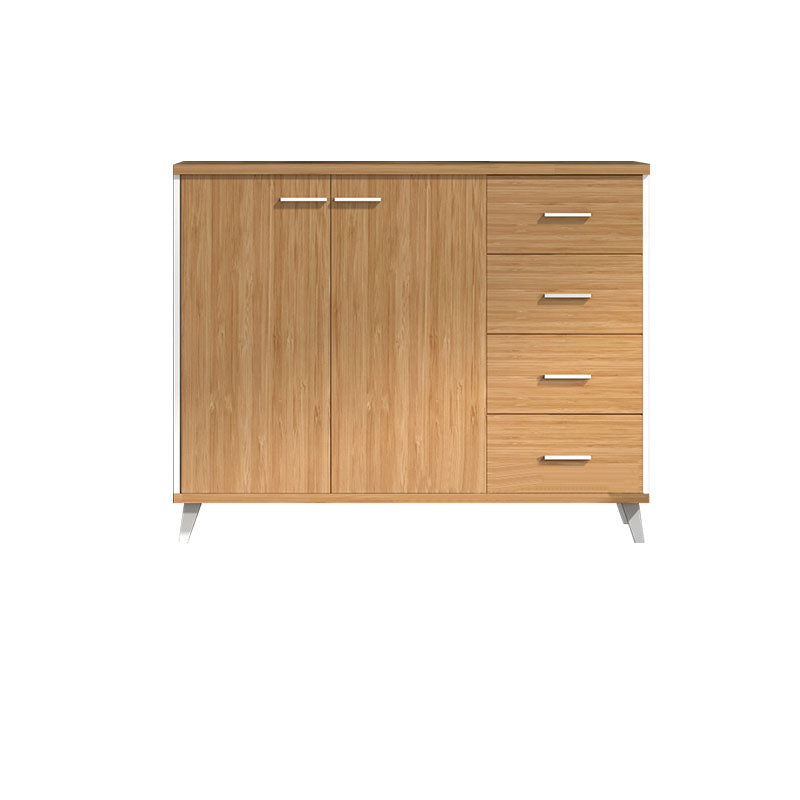 Scandinavian Style Lateral File Cabinet Wood Filing Cabinet for Home Office