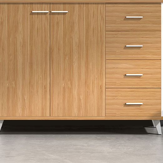 Scandinavian Style Lateral File Cabinet Wood Filing Cabinet for Home Office