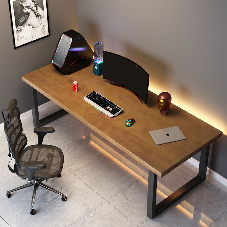 Modern Style Wood Computer Desk Rectangular Shape Task Desk with 2-Legs for Home