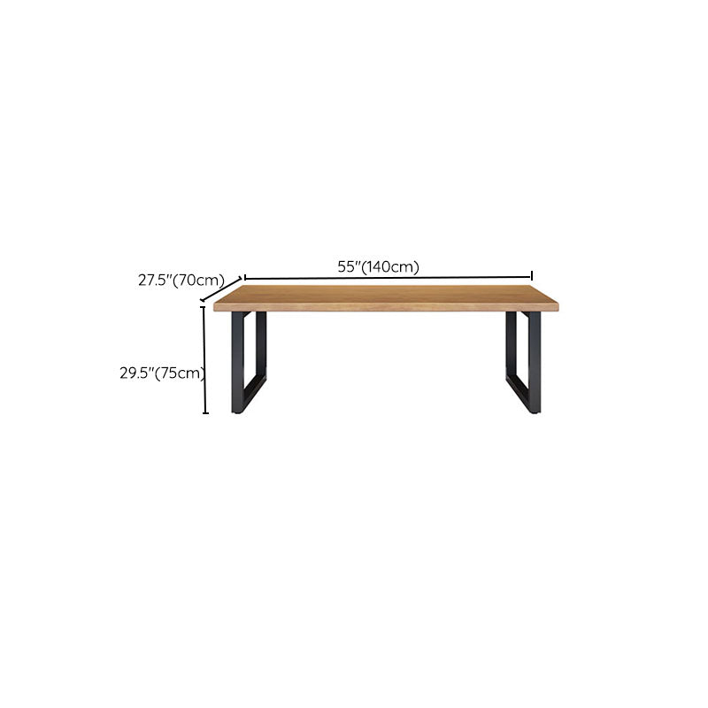 Modern Style Wood Computer Desk Rectangular Shape Task Desk with 2-Legs for Home