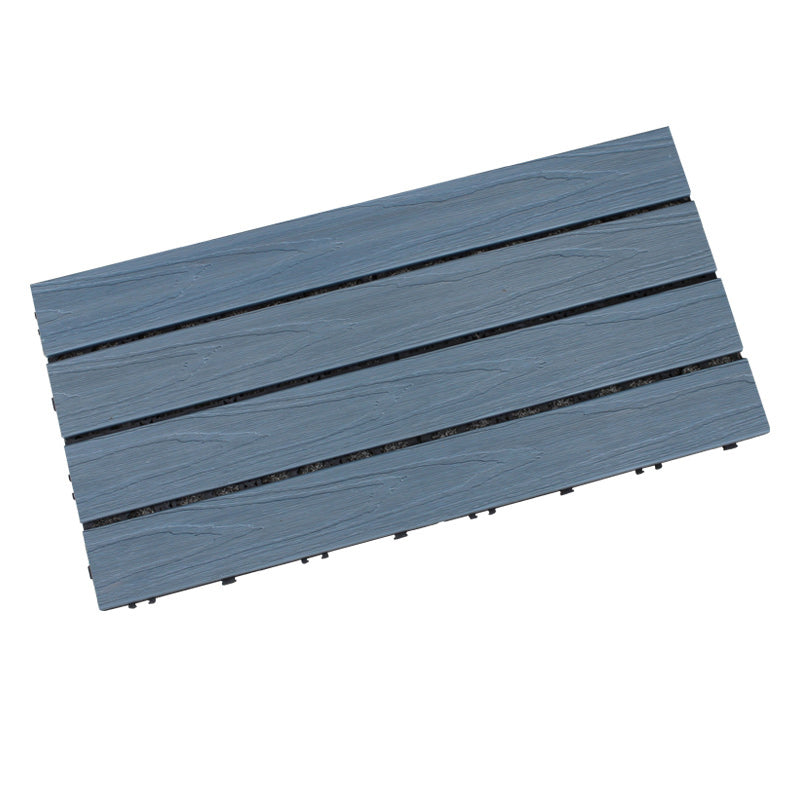 Composite Decking Tiles Interlocking Striped Pattern Patio Flooring Tiles