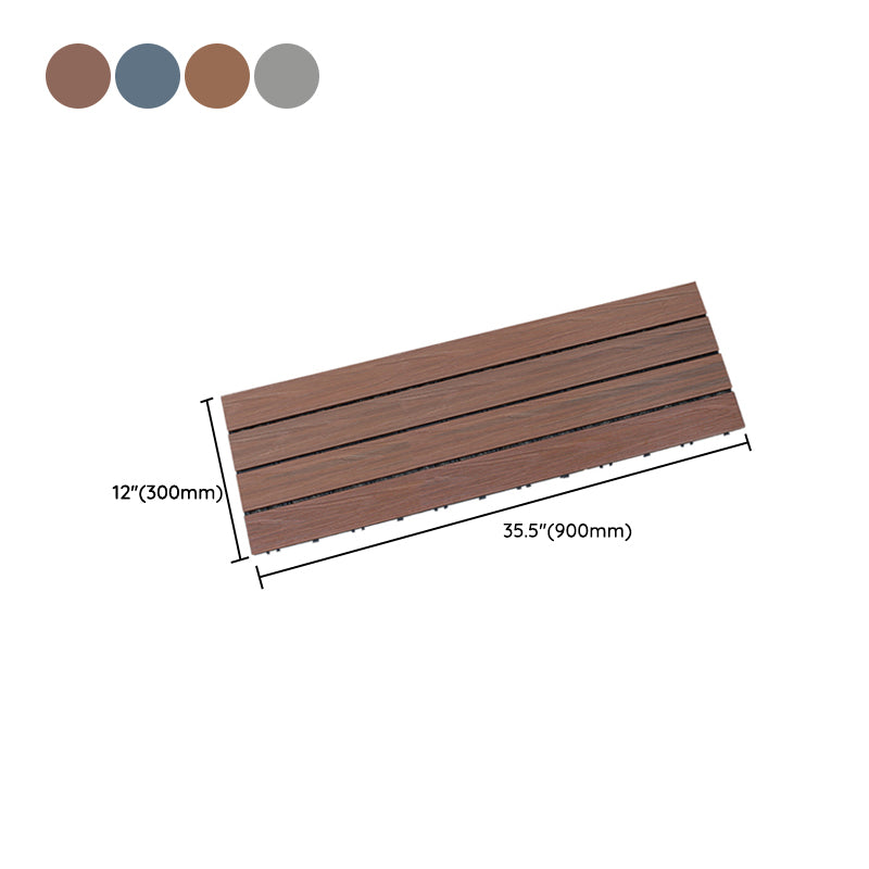 Square Decking Tiles Interlocking Striped Pattern Deck Plank