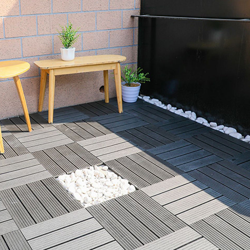 Striped Pattern Decking Tiles Interlocking Tile Kit Outdoor Patio