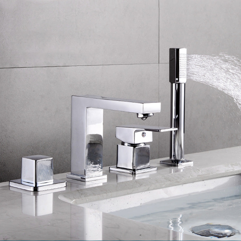 Low Arc Vessel Faucet Solid Color Double Handle Widespread Bathroom Sink Faucet