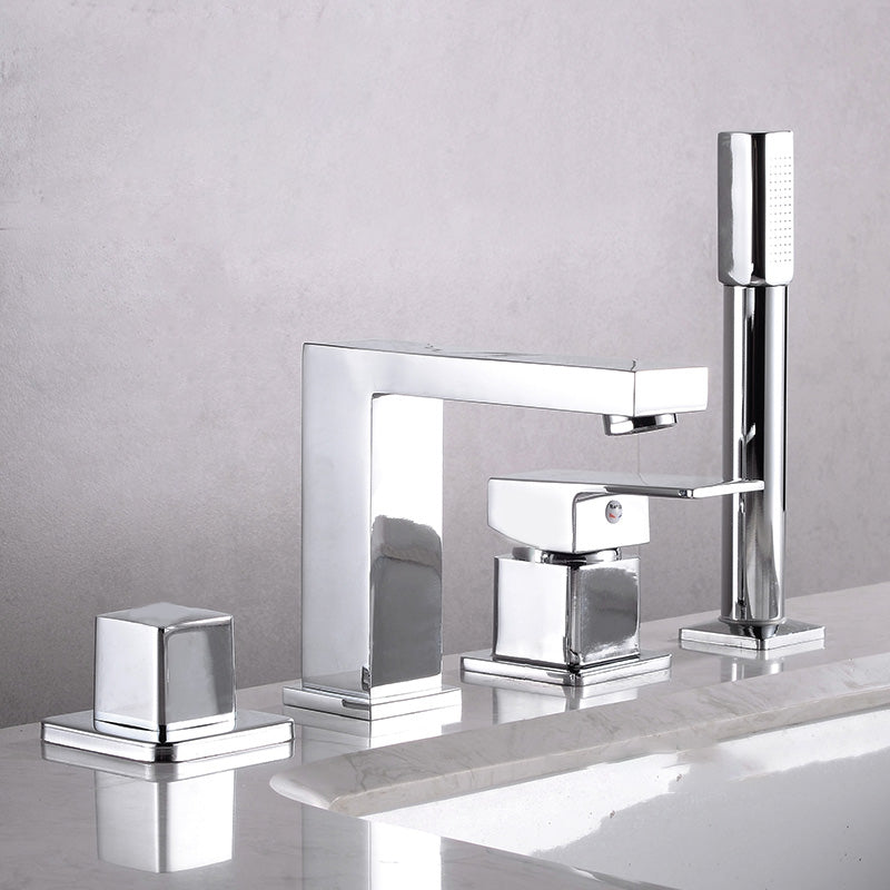 Low Arc Vessel Faucet Solid Color Double Handle Widespread Bathroom Sink Faucet