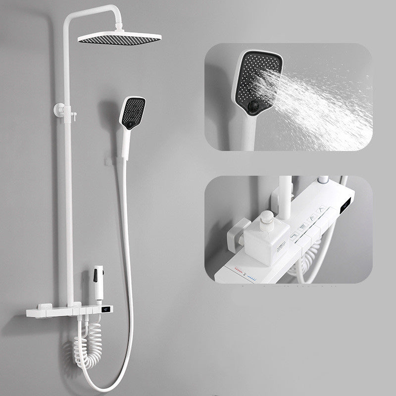 Modern Shower Trim Brass Thermostatic Wall Mounted Shower Head Combo