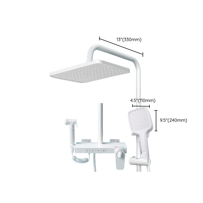 Wall Mounted Shower Combo Adjustable Spray Pattern Shower System with Thermostatic