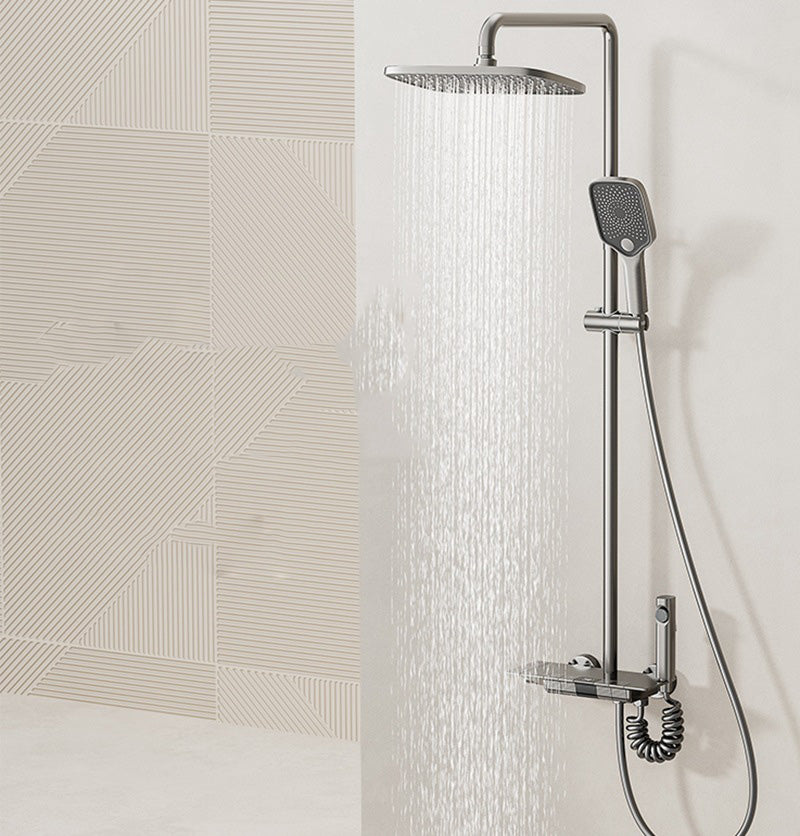 Modern Shower Trim Brass Adjustable Spray Pattern Thermostatic Shower Set