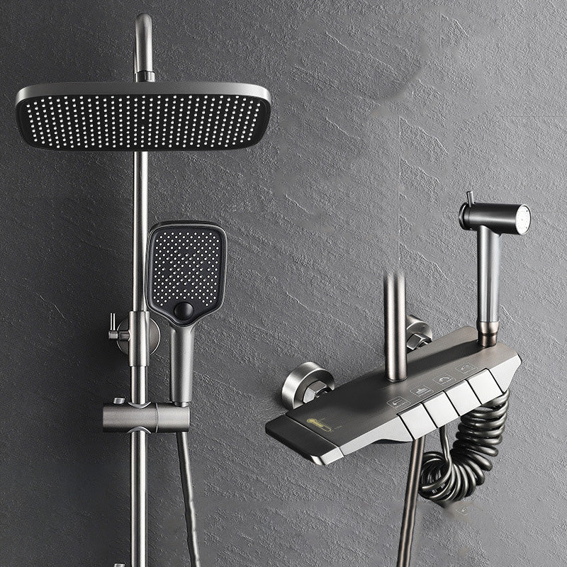 Adjustable Spray Pattern Shower System with Thermostatic Brass Wall Mounted Shower Combo