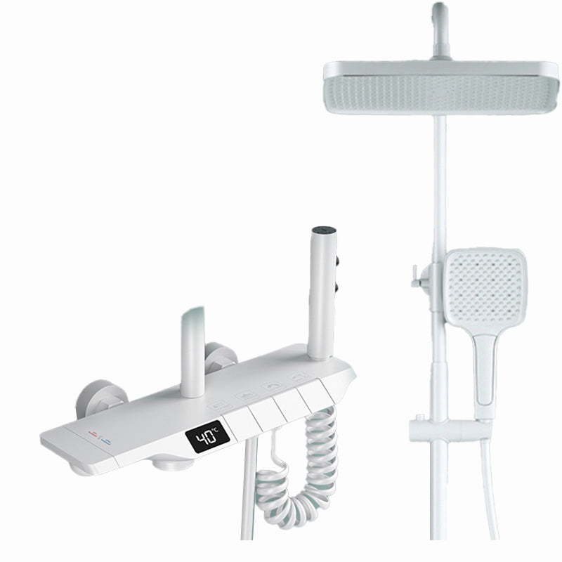 Adjustable Spray Pattern Shower System with Thermostatic Brass Wall Mounted Shower Combo