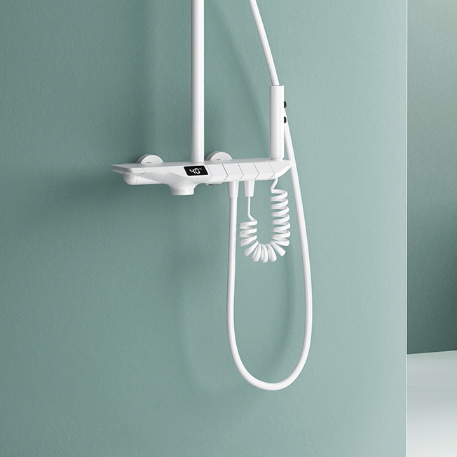 Adjustable Spray Pattern Shower System with Thermostatic Brass Wall Mounted Shower Combo