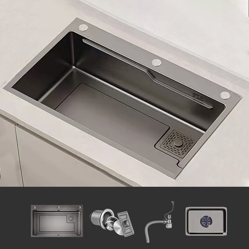 Modern Style Kitchen Sink Stainless Steel Noise-cancelling Drop-In Kitchen Sink