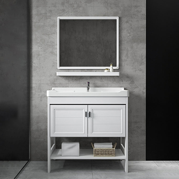 Bathroom Sink Vanity Drawers Doors Mirror Shelf Storage Vanity with Faucet