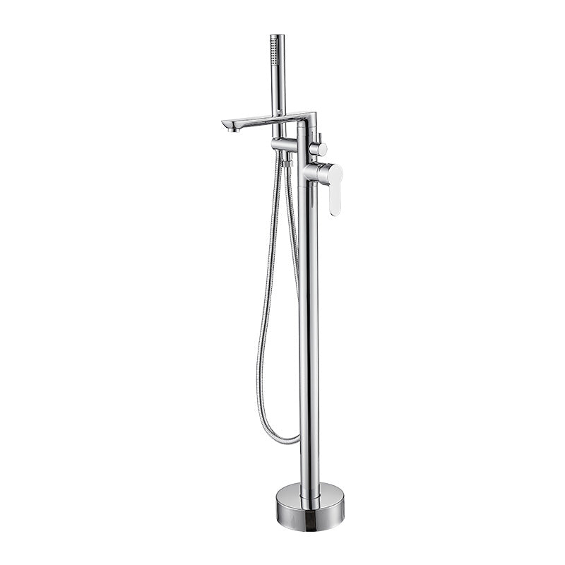 Modern Floor Mounted Freestanding Tub Filler Bronze Swivel Freestanding Faucet