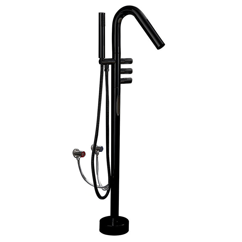 Floor Mounted Bronze Freestanding Tub Filler Freestanding High Arc Tub Filler Trim