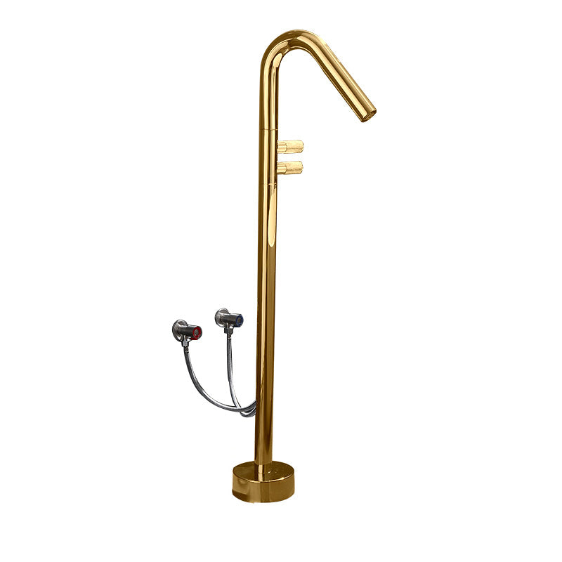 Floor Mounted Bronze Freestanding Tub Filler Freestanding High Arc Tub Filler Trim