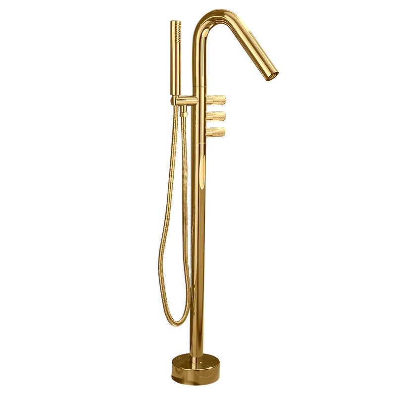 Floor Mounted Bronze Freestanding Tub Filler Freestanding High Arc Tub Filler Trim