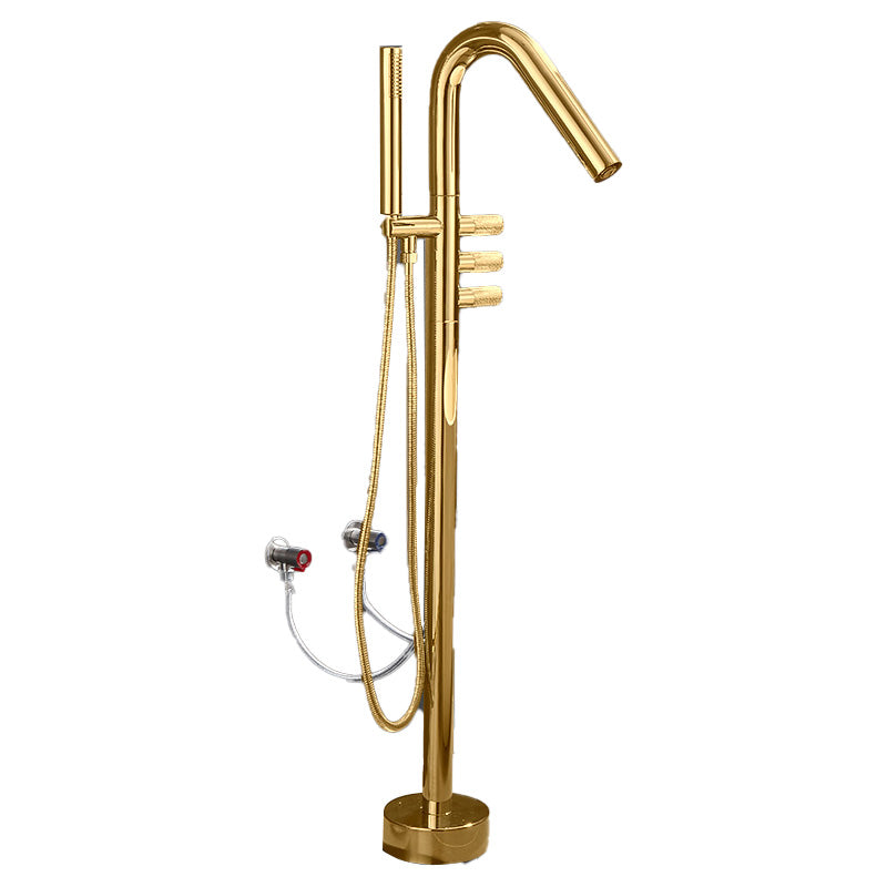 Floor Mounted Bronze Freestanding Tub Filler Freestanding High Arc Tub Filler Trim