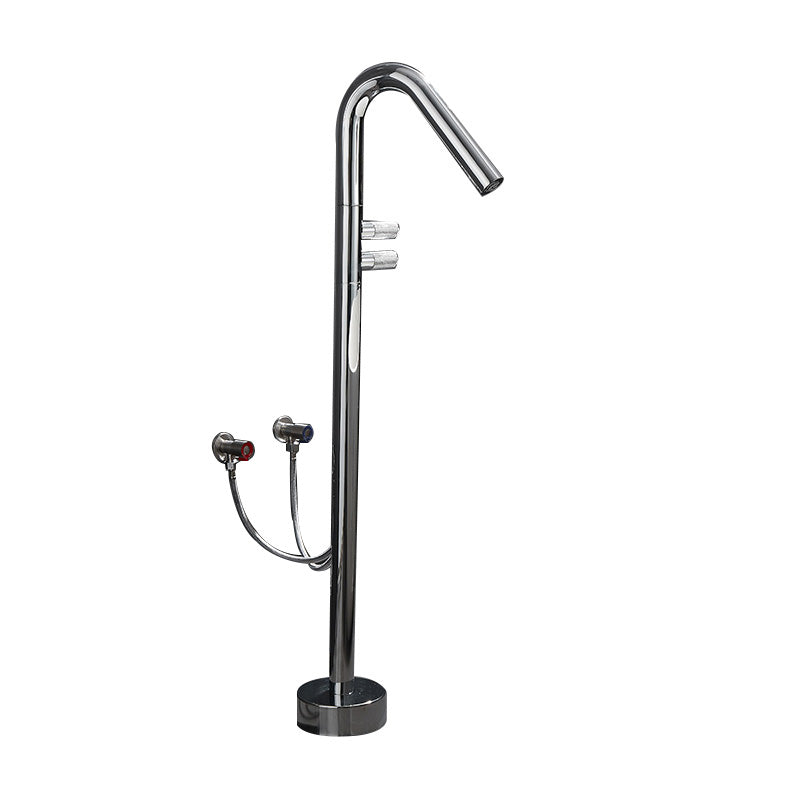 Floor Mounted Bronze Freestanding Tub Filler Freestanding High Arc Tub Filler Trim