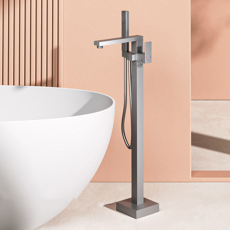 Modern High Arc Bathtub Faucet Metal Single Handle Tub Faucet Trim