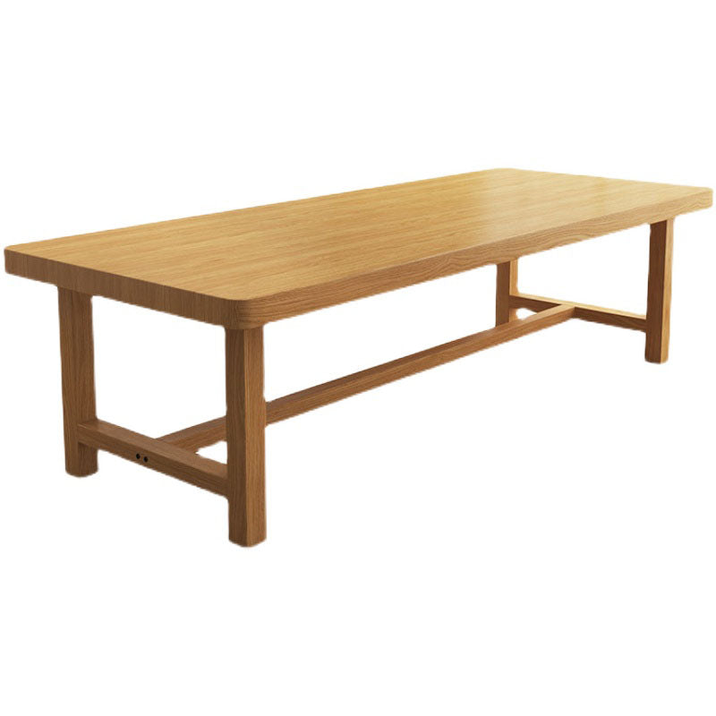 Solid Wood Rectangle Writing Desk Modern 29.53-inch Tall Natural Office Desk