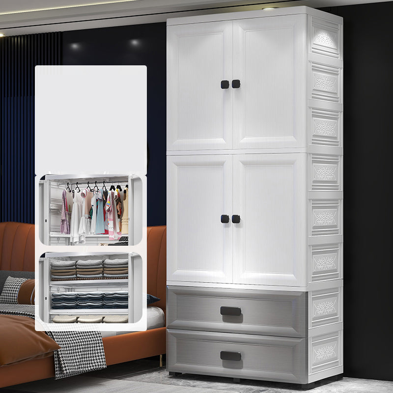 Contemporary Bedroom Kid's Wardrobe PP Plastic Multi-Storage Wardrobe