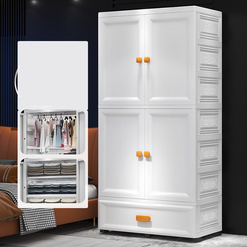 Contemporary Bedroom Kid's Wardrobe PP Plastic Multi-Storage Wardrobe