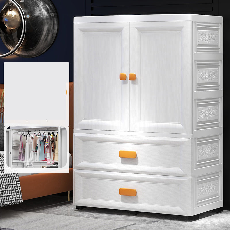 Contemporary Bedroom Kid's Wardrobe PP Plastic Multi-Storage Wardrobe