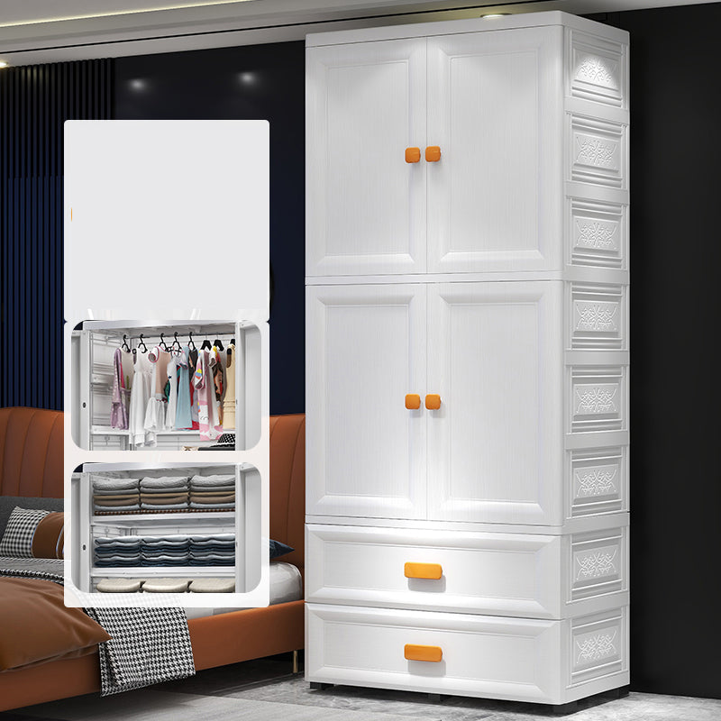 Contemporary Bedroom Kid's Wardrobe PP Plastic Multi-Storage Wardrobe