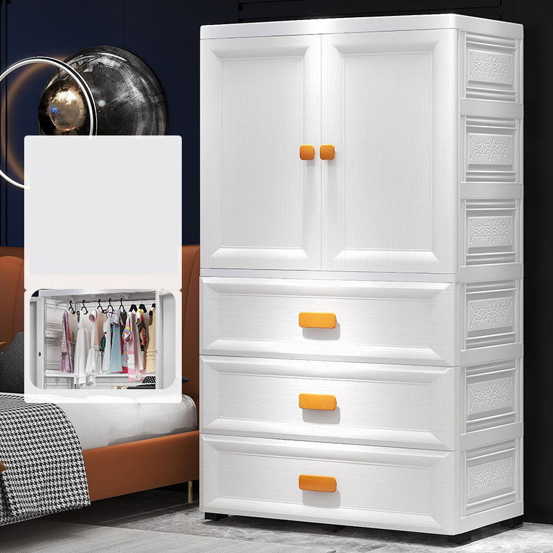 Contemporary Bedroom Kid's Wardrobe PP Plastic Multi-Storage Wardrobe