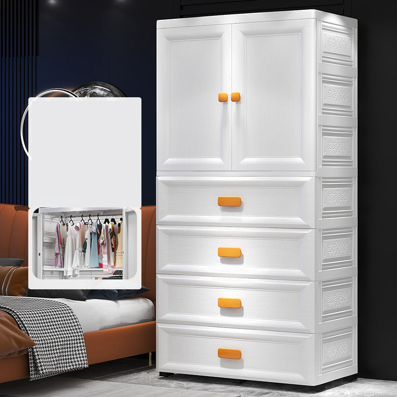 Contemporary Bedroom Kid's Wardrobe PP Plastic Multi-Storage Wardrobe