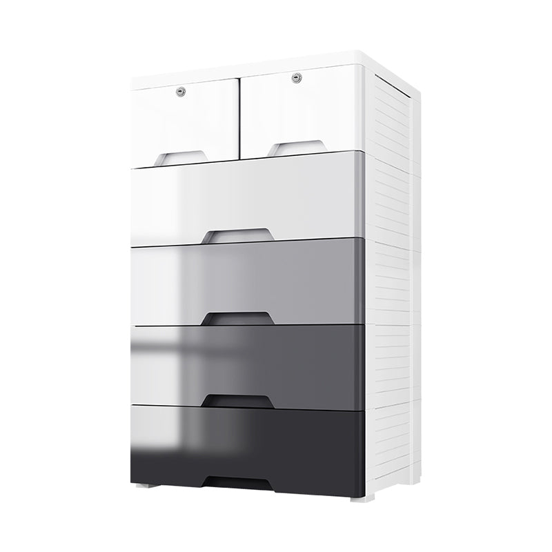 White and Gray Bedroom Armoire with Drawer Modern Youth Armoire