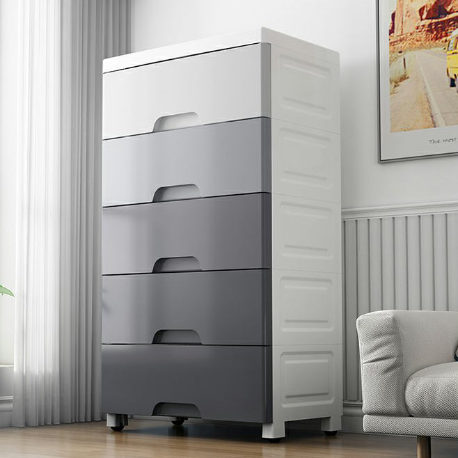 White and Gray Bedroom Armoire with Drawer Modern Youth Armoire