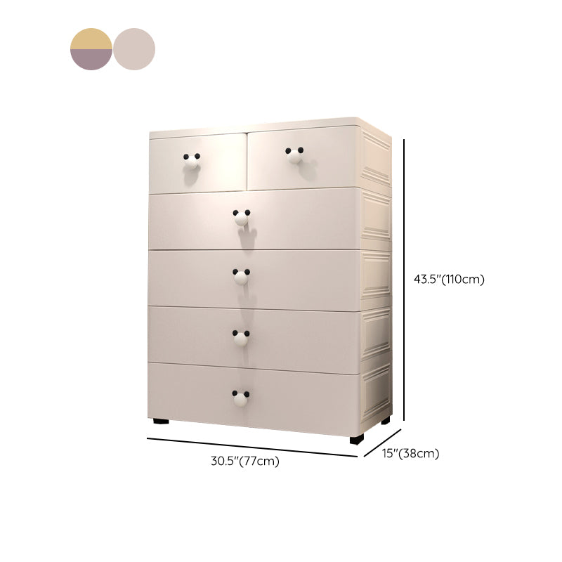 6-drawer Wardrobe Armoire Plastic Urban Armoire Cabinet for Home