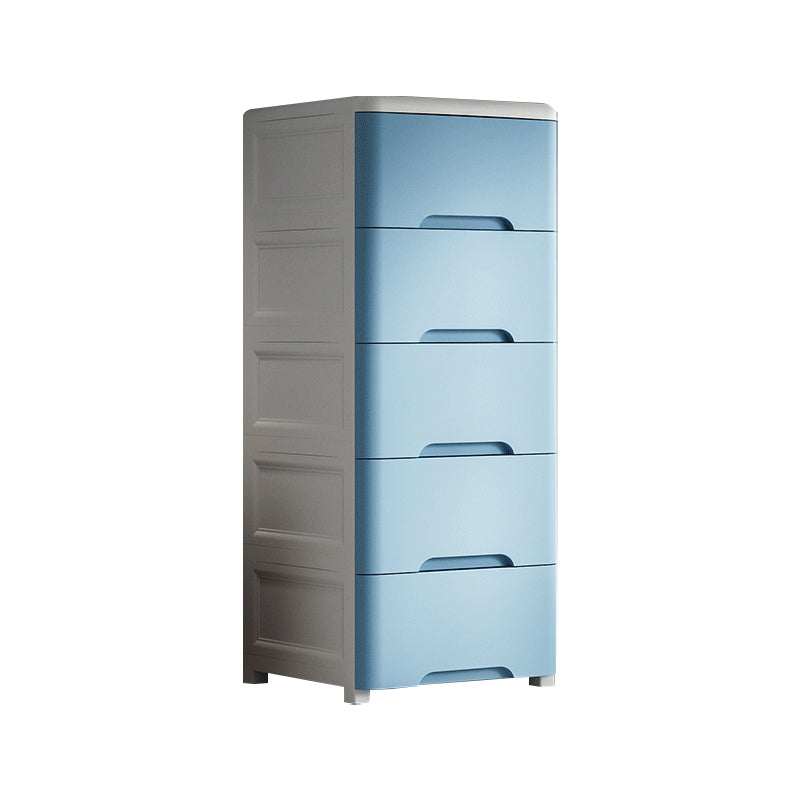 Plastic Armoire Cabinet 5-drawer Bedroom Armoire - 16.54"L x 19.69"W x 48.43"H