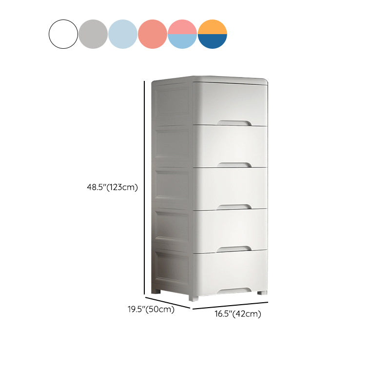 Plastic Armoire Cabinet 5-drawer Bedroom Armoire - 16.54"L x 19.69"W x 48.43"H