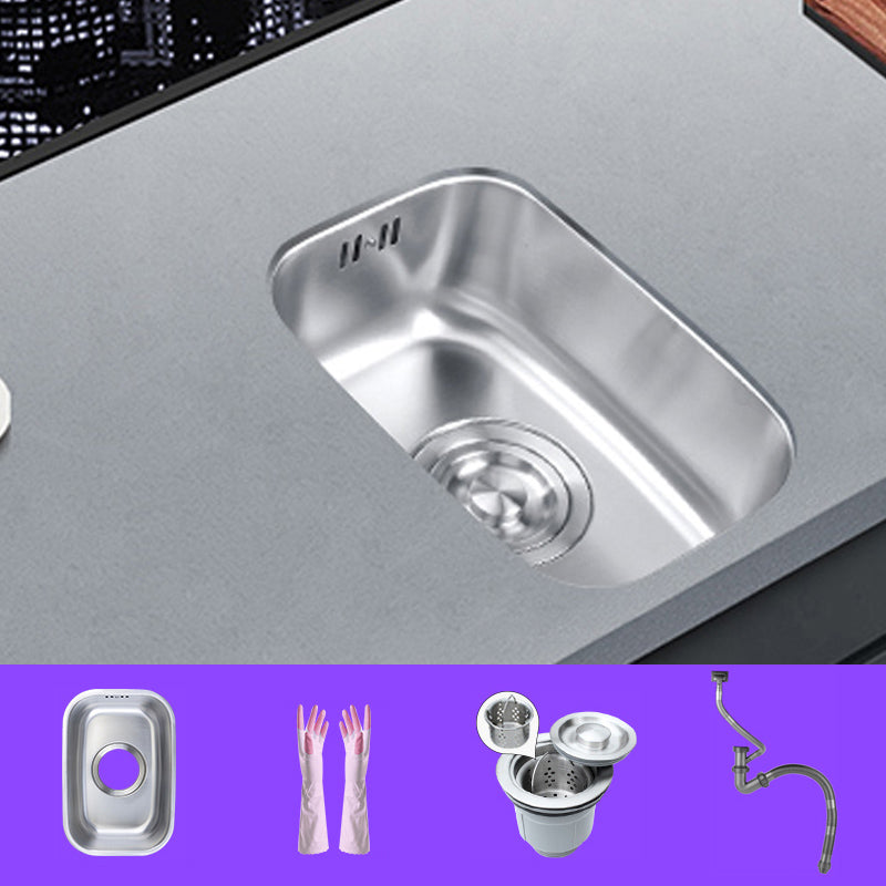 Basic Bar Sink Stainless Steel Single Bowl Kitchen Bar Sink with Drain Assembly