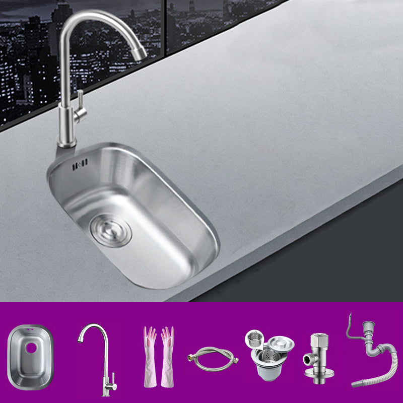 Basic Bar Sink Stainless Steel Single Bowl Kitchen Bar Sink with Drain Assembly