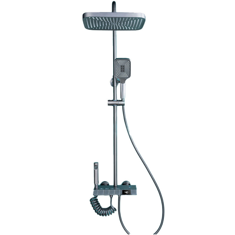 Contemporary Wall Mounted Shower Combo with Valve Shower System