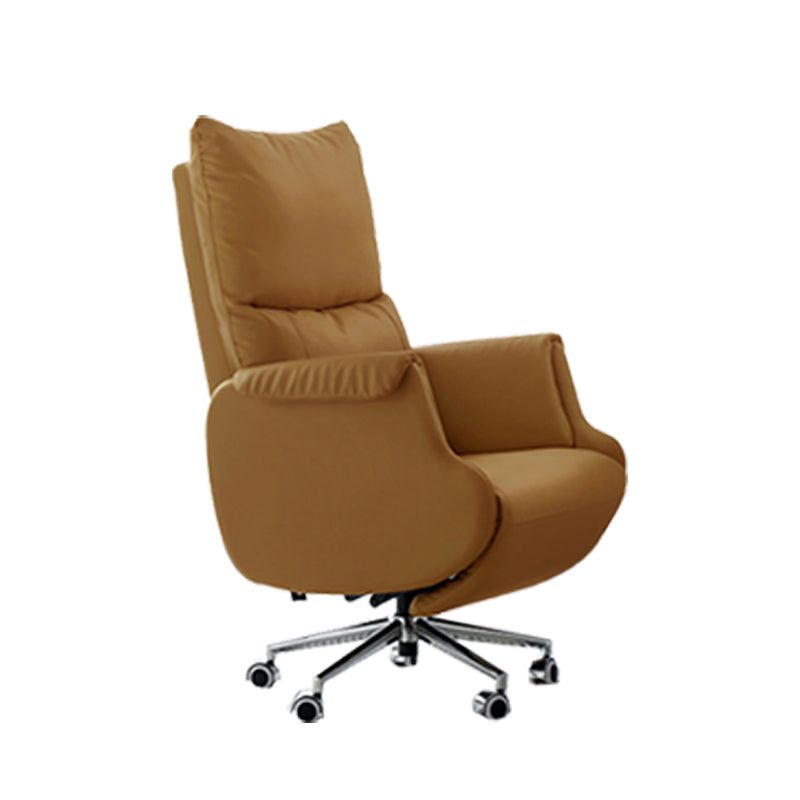 Modern Slide Office Chair Armless Leather Ergonomic Desk Chair with Wheels