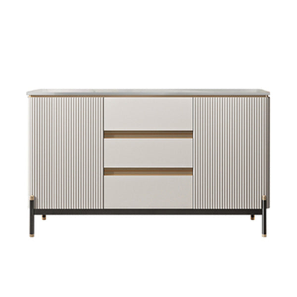 Stone Sideboard Table Modern & Contemporary Server with Cabinets and Drawers