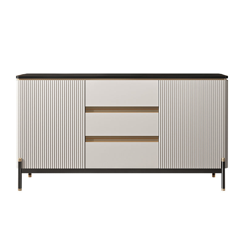 Stone Sideboard Table Modern & Contemporary Server with Cabinets and Drawers