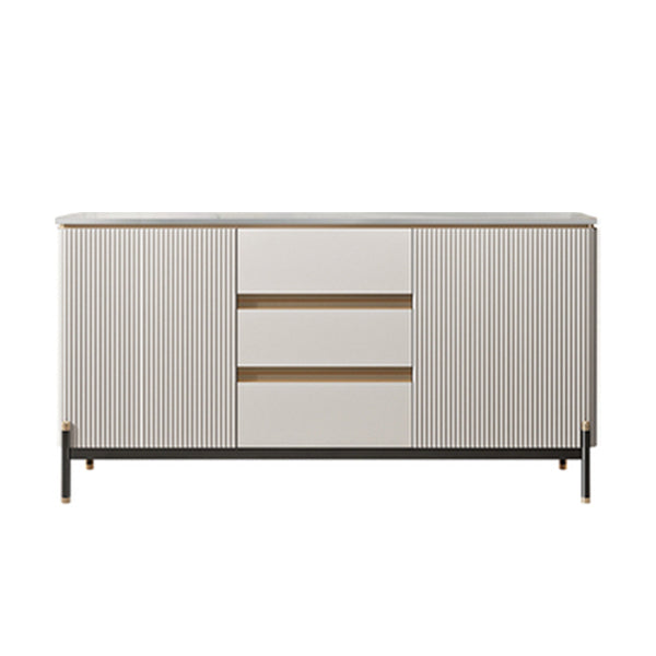 Stone Sideboard Table Modern & Contemporary Server with Cabinets and Drawers